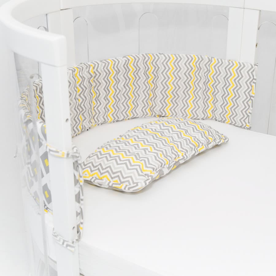Amani Bebe Cot Bumper & Pillow Set For Sova Cot