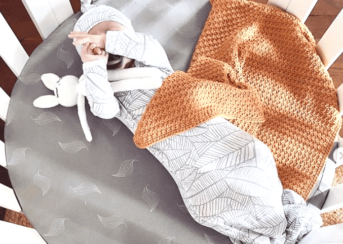 Amani Bebe Organic Jersey Cotton Round Fitted Sheet