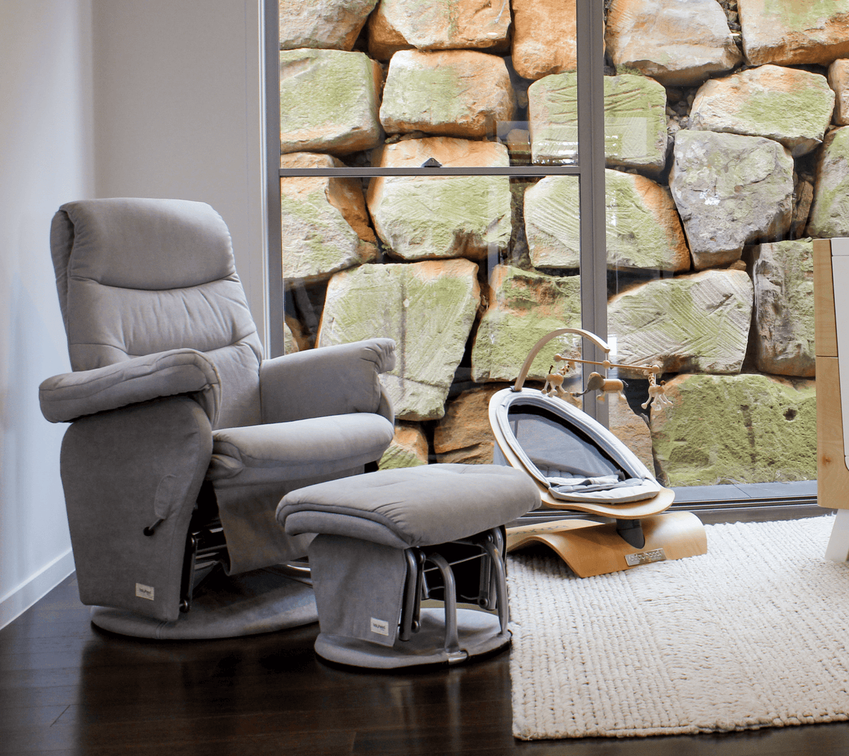 Manhattan Feeding Glider Chair & Ottoman